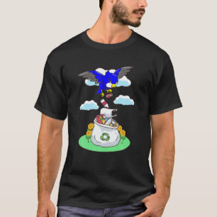 Camiseta Corte de Reciclagem Reduza a Poluição do Reciclar