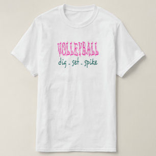 Camiseta Corte de Volei Definir Arremesso (rosa/verde)