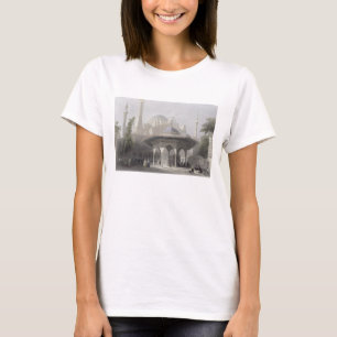 Camiseta Corte e fonte de St. Sophia, Istambul, engrav
