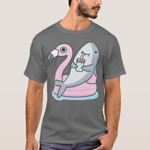 Camiseta Corte No Flamingo Piscina Float