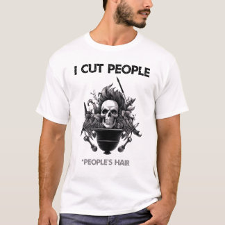 Camiseta Cortei o cabelo das pessoas