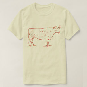 Camiseta Cortes retros da carne