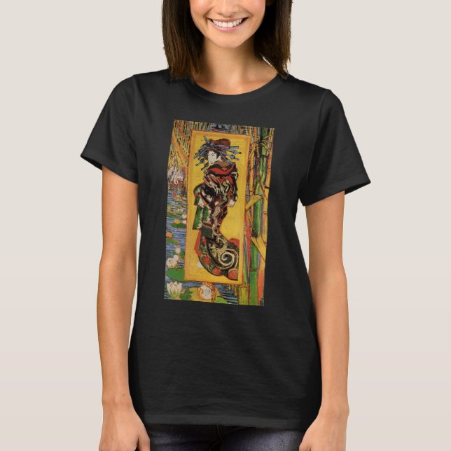 Camiseta Cortesã Japonesa Oiran por Vincent van Gogh (Frente)