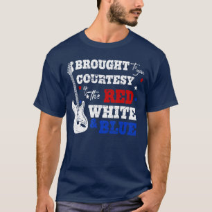 Camiseta Cortesia do Vermelho Branco e Azul Western Country
