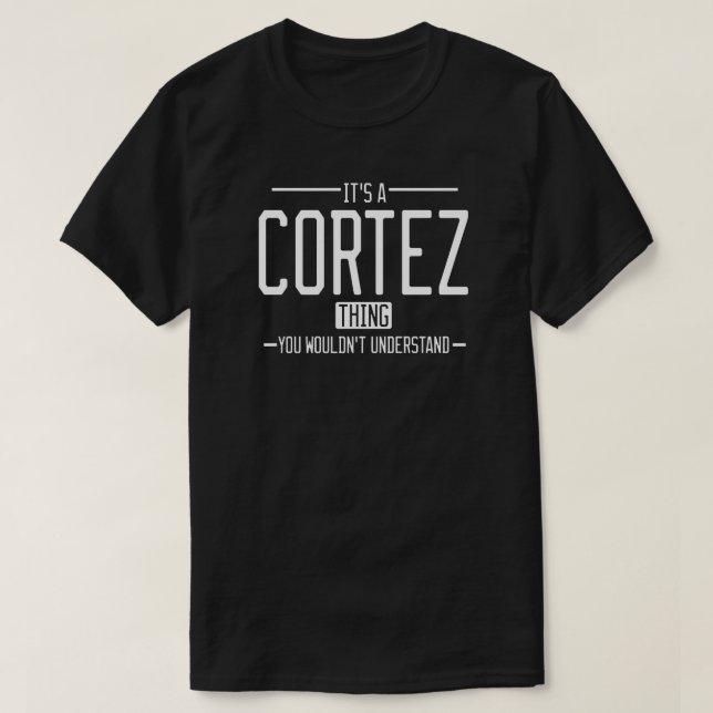 Camiseta Cortez — apelido engraçado — família engraçada (Frente do Design)