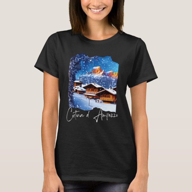 Camiseta Cortina d'Ampezzo Dolomiti Painting Cortina d'Ampe (Frente)