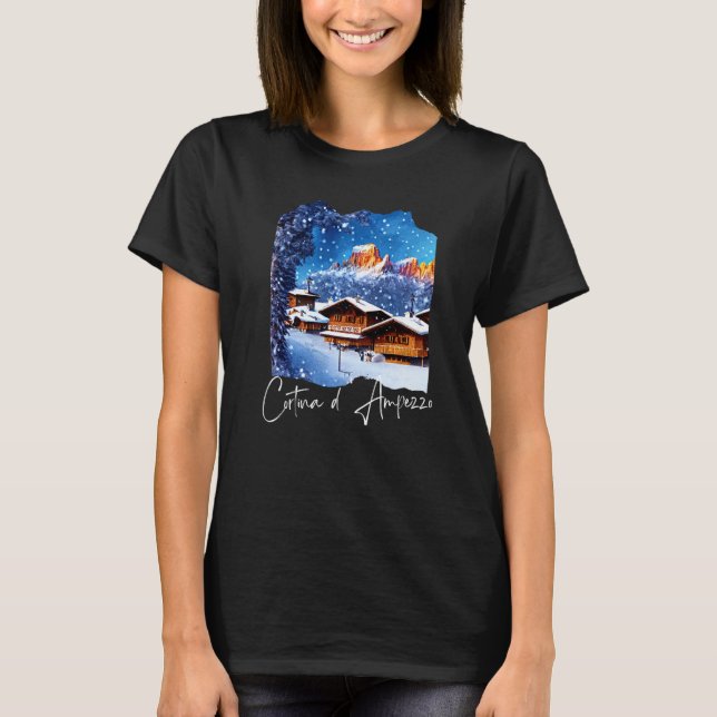 Camiseta Cortina d'Ampezzo Dolomiti Painting Cortina d'Ampe (Frente)