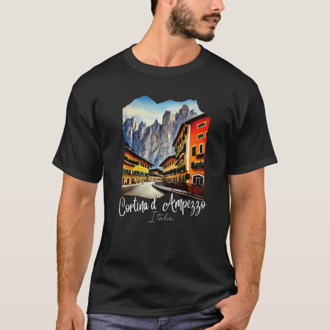 Camiseta Cortina d'Ampezzo Dolomiti Painting Cortina d'Ampe (Frente)
