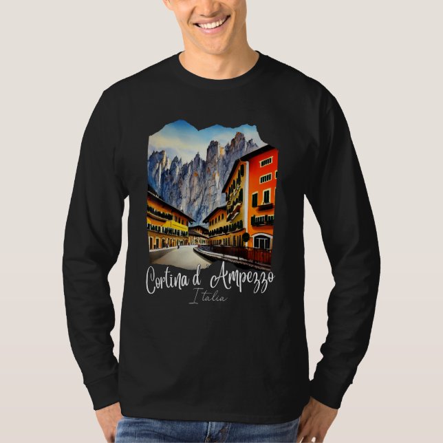Camiseta Cortina d'Ampezzo Dolomiti Painting Cortina d'Ampe (Frente)