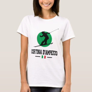 Camiseta Cortina D'ampezzo Itália Ski Resort Alps Italiano