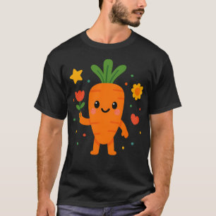 Camiseta Cortina de Kawaii, Cuja Flor Está Feliz