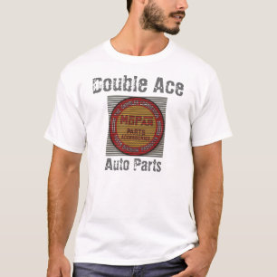 Camiseta cortinas mopar, ás dobro, peças de automóvel