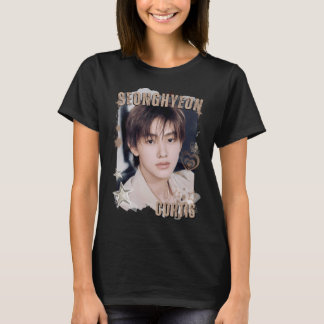 Camiseta CORTISs Seonghyeon Kpop Grupo Masculino Preto e Br