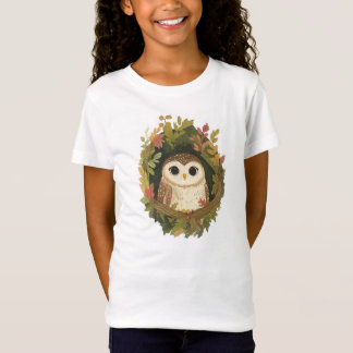 Camiseta Coruja Aquarela Fofa