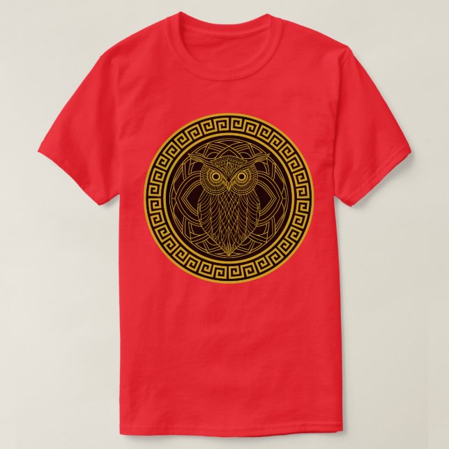 Camiseta Coruja ateniana (Frente do Design)