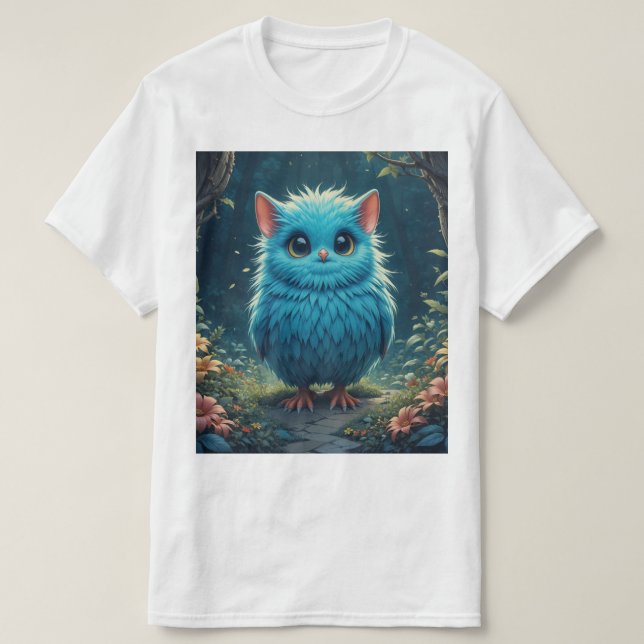 Camiseta coruja azul  (Frente do Design)