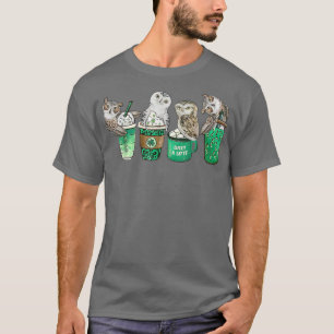 Camiseta Coruja Birds Shamrock sorte amuleto Rua irlandesa