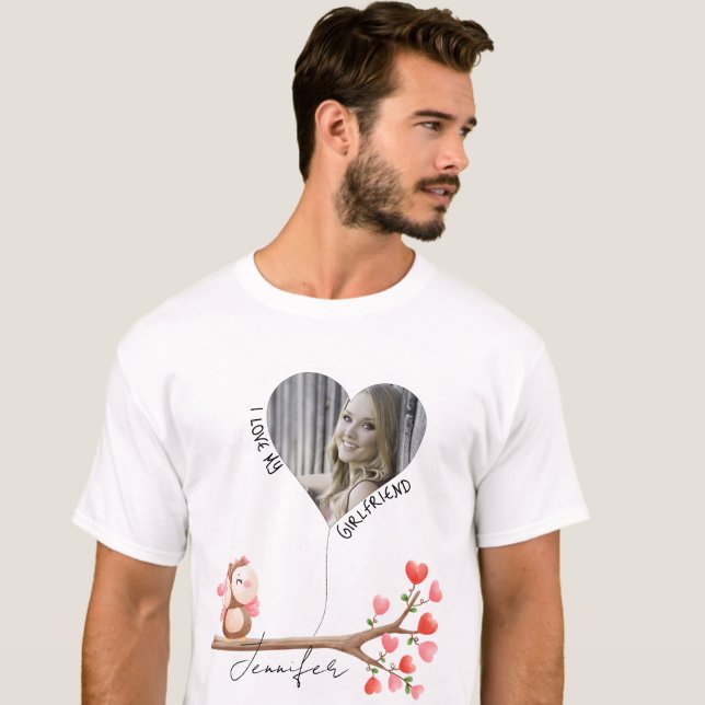 Camiseta Coruja bonita apaixonada, foto personalizada para  (Criador carregado)