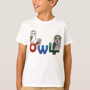 Camiseta Coruja colorida