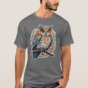 Camiseta Coruja Colorida Coruja Amigo Animal