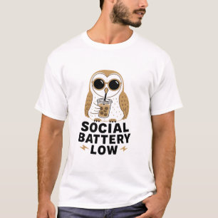 Camiseta Coruja com Bateria Social Baixa