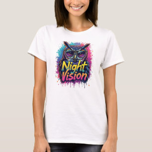 Camiseta Coruja Com Visão Noturna