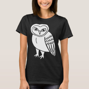 Camiseta Coruja Corno Coruja Espírito de Aves Brancas Cuta 