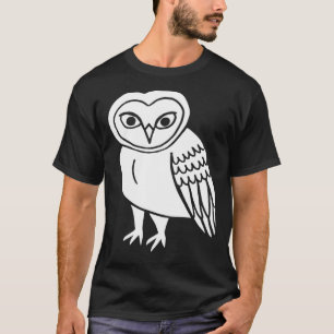 Camiseta Coruja Corno Coruja Espírito de Aves Brancas Cuta