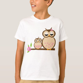 Camiseta Coruja da mãe e do bebê
