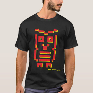 Camiseta coruja de 8 bits (vermelho da arcada)