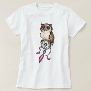 Camiseta Coruja de Aquarela