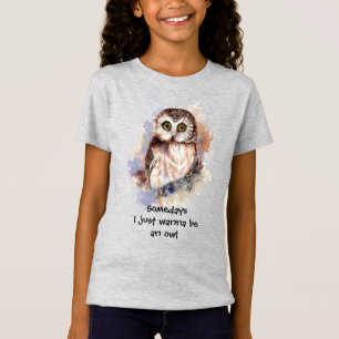 Camiseta Coruja de Aquarela só quer ser uma citação diverti