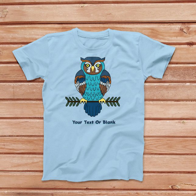 Camiseta Coruja de Arte Folk Nórdica (Nordic Owl T-Shirt)