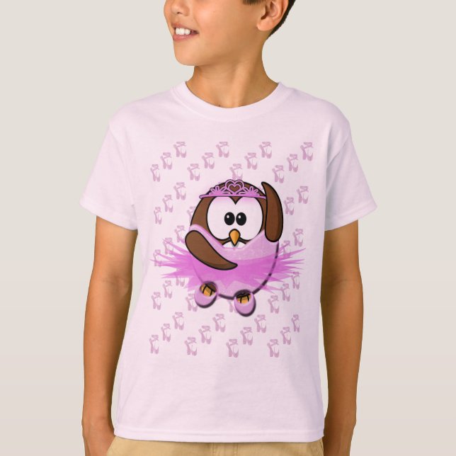 Camiseta Coruja-de-ballerina - relva (Frente)