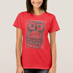 Camiseta coruja de buzina da buzina