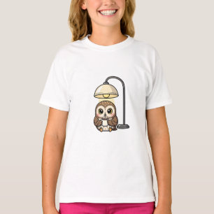 Camiseta Coruja de Café Aconchegante para Crianças