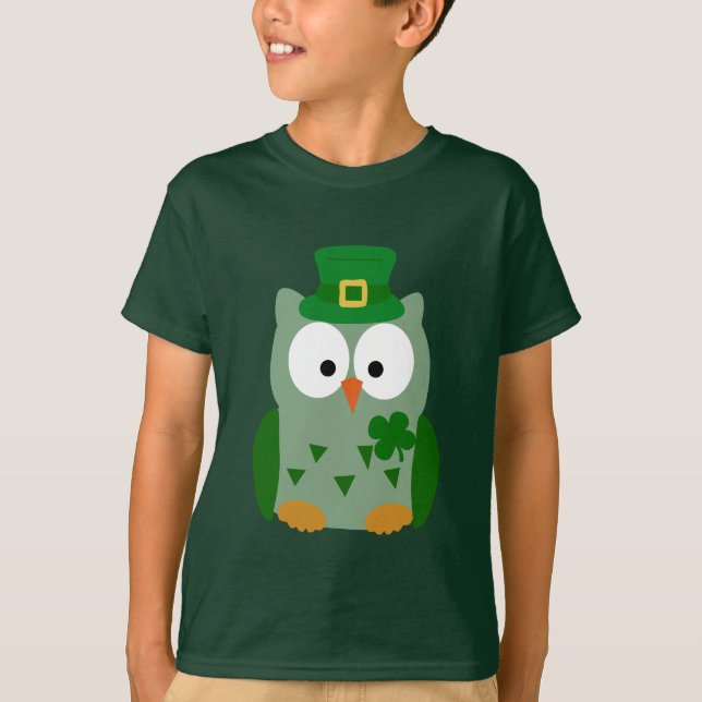 Camiseta Coruja de dia de St Patrick (Frente)