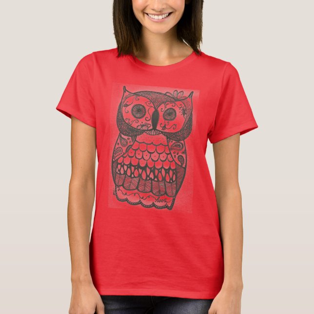 Camiseta coruja-de-galinha (Frente)