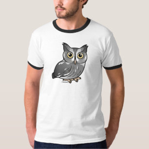 Camiseta Coruja de Screech oriental (fase cinzenta)