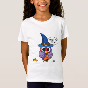 Camiseta Coruja do Assistente de Cartoons - Trick ou Tratar