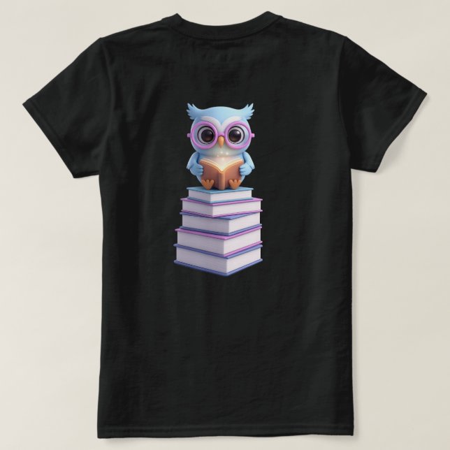 Camiseta Coruja do Livro Cósmico (Verso do Design)