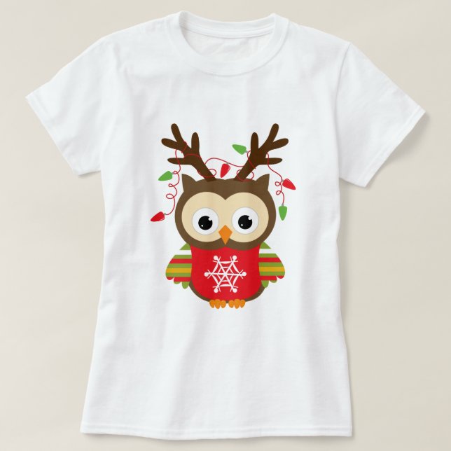 Camiseta Coruja do Natal (Frente do Design)