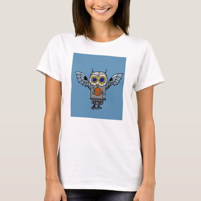 Camiseta Coruja do robô (Frente)