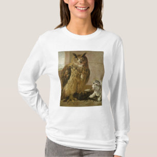 Camiseta Coruja e gato de Eagle com ratos inoperantes