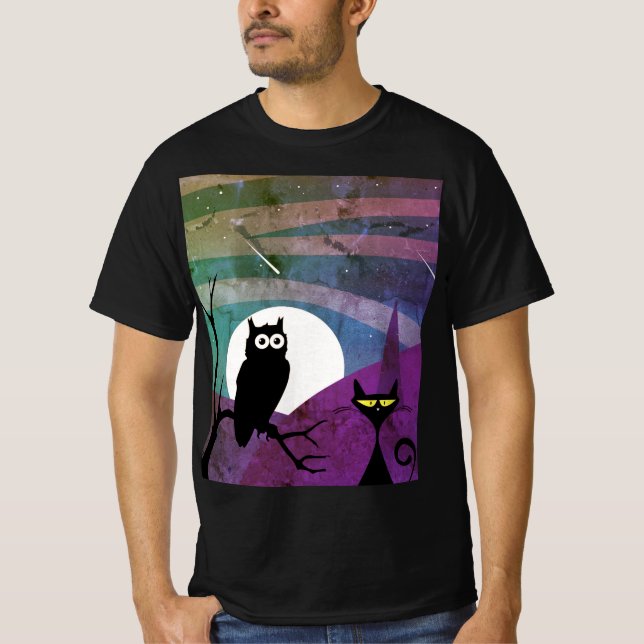 CAMISETA CORUJA E O GATO (Frente)