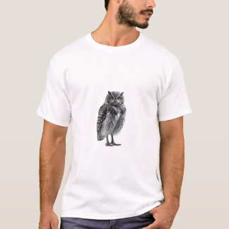 Camiseta Coruja em Branco - Símbolo Sabedoria Tee
