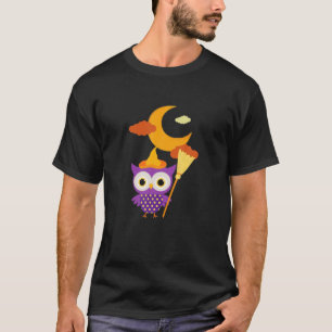 Camiseta Coruja Engraçada Bruxa Halloween Testemunha Chap