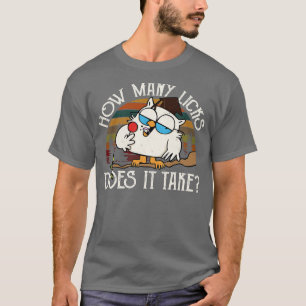 Camiseta Coruja Engraçada Quantas Licenças Leva À Vintage?