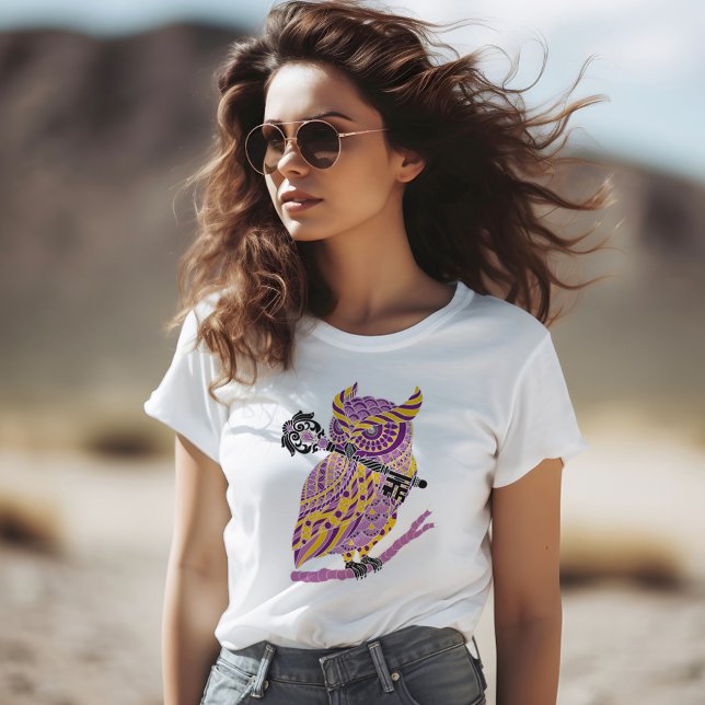 Camiseta Coruja Excelente Roxa (Criador carregado)