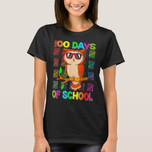 Camiseta Coruja Fofa 100º Dia De Escola 100 Dias Mais Intel